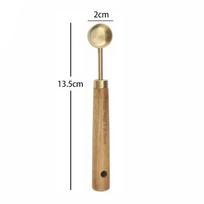 Medinės rankenos Kepimo įrankiai Auksinis kavos matavimo šaukštas Nauji matavimo puodeliai Šaukštai 2.5ml beige