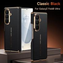 For Samsung Galaxy Z Fold 8 Ultra Dual-axis Genuine Leather Case Luxury Style Lens Precision Hole Protection Magnetic Phone Case Galaxy Z Fold8 Ultra juoda