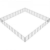 Baseino tvora, 1.21x32.91 m, juoda, nuimamas vaikų saugos tinklelis