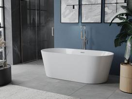 Mexen Luna laisvai pastatoma vonia 170 x 80 cm, balta, šepetėliu nikelis - 52031708000-97, Mexen Luna laisvai pastatoma vonia 170 x 80 cm, balta, šepetėliu nikelis - 52031708000-97