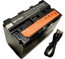 Vaizdo kameros akumuliatorius Type-C NP-F750 PRO 6400 mAh LED pilnai dekoduota
