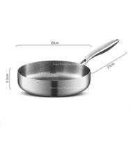 20/24/28cm keptuvė neprideganti wok titano nerūdijančio plieno namų kiaušinių mėsos keptuvė indukcinė viryklė dujinė viryklė virtuvės indai gray