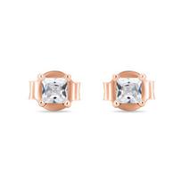 Blizgantys bronziniai auskarai moterims su cirkoniais Brilio Silver EA617R sBS2385