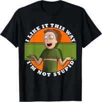 Mademark x Rick and Morty - Rick and Morty Shirt Jerry's Not Stupid T-Shirt T-Shirt S įvairiaspalvis