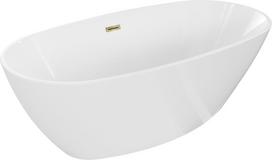 Mexen Eris laisvai stovinti vonia 170 x 80 cm, balta, aukso perpylimas - 53441708000-50, Mexen Eris laisvai stovinti vonia 170 x 80 cm, balta, aukso perpylimas - 53441708000-50
