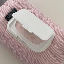 New Striped Quilted Wet Wipe Pouch Portable Pull Out Wet Tissue Case Multipurpose Car Tissue Box Living Room Organizer mėlyna