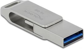 Delock USB 3.2 Gen1 USB-C+Typ-A Speicherstick 64GB - Metall