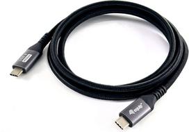 Equip USB 4 Gen 3 C to C Cable, M/M, 2.0m, PD3.1 240W, 8K/60Hz, 40Gbps, Black
