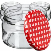 50 x Jar 250 ml Stikliniai indeliai konservams Medus + dangteliai Fi82
