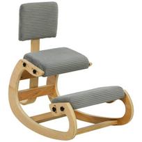 Ergonominė kėdė su atlošu ir kojų atrama, iki 120 kg, pilka