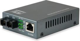 No Name LevelOne RJ45 to SC Fast Ethernet Media Converter, Multi-Mode Fiber, 1310nm, 2km