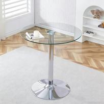 Stiklinis baro stalas, 89 cm skersmuo, 92 cm aukštis, 1 vnt