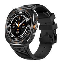 Sportinis dirželis Samsung Galaxy Watch Ultra 2025 Nerūdijančio plieno sagtelė Vyriškas prabangus dirželis Samsung Galaxy Watch 7 Ultra 47mm Dirželis Galaxy Watch Ultra AStyle juoda