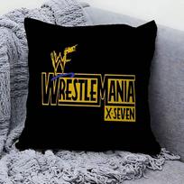 W-WWE W-WrestleMania Pillow Cushion Cover Pillowcase Living Room Sofa Home Decor Customized 30cmx30cm gray