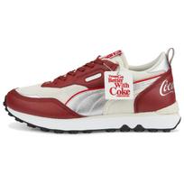 Puma Unisex Rider FV Coca-Cola Sneakers Intense Red Silver Ivory Glow 387023-01 EU 42.5 white