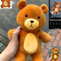 Rupert Bear Playful Stuffed Plush Teddy Bear Plush Cozy Cuddling Pillow For Household Bedroom Sleeping Decoration Gift For Adults About 35 CM orange