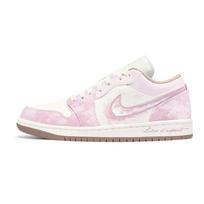 Jordan Air Jordan 1 Shan Sakura Island Cushioning Slip Resistant Abrasion Resistant Vintage Basketball Shoes Women's DC0774-130(Team120-) 35.5 white