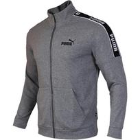 PUMA Jackets Men's Gray Crew Neck Moderate Other 580435-03 S gray
