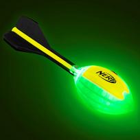 Nerf Lightstrike Vortex Foam Football - Color-Changing LED Soft Vortex Football for Long-Distance Throws - Impact Activated - Included green