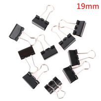 10pcs/lot Black Metal Binder Clips 19mm/ 25mm/ 32mm Notes Letter Paper Clip Office Supplies Binding Securing black