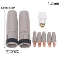 New 24KD Nozzle Set with Coating Protection, Suitable for MIG MAG Welding Torch, Includes 0.8/1.0/1.2mm and Tip Holder.