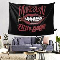 Vintage Maneskin Rock Band Tapestry Decor Art Aesthetic Tapestries for Living Room Bedroom Home Wall Cloth Wall Hanging 100X70CM brown