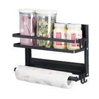 Over The Door Foldable Spices Rack Magnetic Kitchen Organizers Space Saving Design Durable 20kg Load Capacity gray