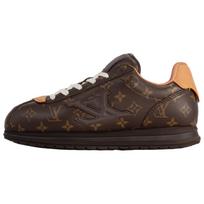 LOUIS VUITTON X Nigo Collaboration Buttersoft FW25 Low top Casual Shoes Unisex Dark Brown 1AIKVR 43 tamsiai ruda spalva