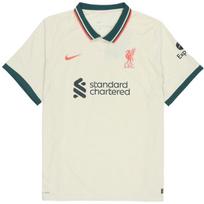 Nike Liverpool 2021-2022 metų išvykos ​​futbolo marškinėliai vyrams, pilki DB2532-239 S white
