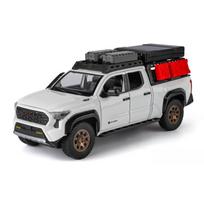 Kelioninė versija 1/24 TOYOTA Tacoma lydinio pikapo automobilio modelis lietas metalas visureigiai automobilio modelis garsas ir šviesa vaikams žaislas dovana balta