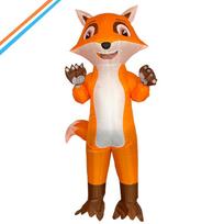 Pripučiamas lapės kostiumas Gyvūno Cosplay Vaikų pasirodymas Makiažo rekvizitai Animacinis personažas Juokingas vakarėlis One size fits all for adults 150-190cm orange