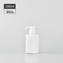 Yebang 100ml Square Refillable PETG Pump Bottle for Lotion, Facial Cleanser, Sanitizer, and Shower Gel gray