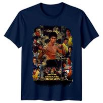 Įeik į drakoną (1973 m) Filmo plakato įkvėpti marškinėliai Retro 80-ųjų T-shirt M black