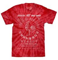 Faded Tuong Ot Sriracha Tie Dye Mens T Shirt Spider Red XL red