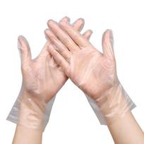 Thickened Transparent TPE Disposable Gloves for Food, Oil, Acid, and Alkali Resistance in Kitchen and Hairdressing XL* Food Grade TPE Gloves (Thickened) beige