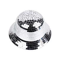 Discobuckethat Blizgantis Stiklinis Dėmėtas Žvejo Skrybėlaitė Su Apsauga Nuo Saulės Naktiniam Klubui Ir vakarėliui white