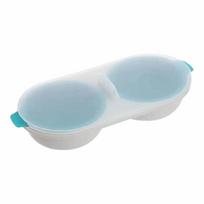 Food Grade Microwave Egg Poacher Heat Resistent with Lid Microwave Egg Steamer Non Stick Quick Heating Hot Spring Egg Mold oranžinė