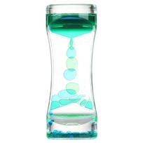 Double Colors Oil Hourglass Timer Creative Acrylic Floating Motion Bubble Timer Descending Sensory Bubble Visual Oil Hourglass white