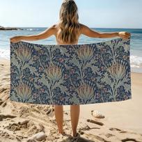 Art W-William Morris Luxury Towel Beach Towel Oversized Quick Dry Towel Absorbent Soft Swim BeachTowels for Men Women 70cm×140cm gray