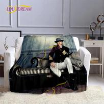 Udo Lindenberg 3D vokiečių muzikantas flanelinis pledas namų dekoratyvinis minkštas pliušinis pledas sofos uždangalas lovatiesės pledas Size: 75*100cm, Weight: 230 GSM gray