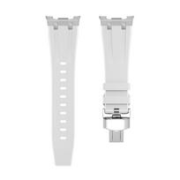 Silicone Bracelet for Samsung Galaxy Watch 8 Classic 46mm Ultra 2025 47mm Butterfly Buckle Strap For GALAXY Watch 8 40/44mm Band Galaxy 8classic 46mm sidabro baltos spalvos