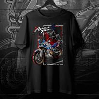 Honda Mens and Womens Tshirt  CRF1000L2 Africa Twin Summer Motorcycle Tee Racing Shortsleeved Spring Cycling Offroad Top S black