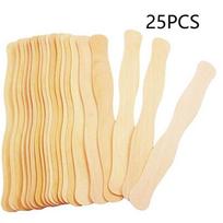 25/50/100 vnt. Ledų pagaliukai Mediniai pagaliukai Ledų šaukštelis Rankdarbiams Torto įrankis Mediniai ragavimo šaukšteliai Ledams, desertams Pasidaryk pats 25PCS beige
