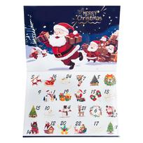 DIYFillable Christmas Advent Calendar Boxes Creative 24days Countdown Calender Boxes Decorative Colorful Christmas Gift Boxes XXL raudona