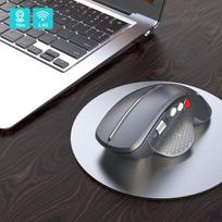 T32 2.4G Vertical Wireless Mouse Ergonomic Design Comfortable Grip, Side Metal Roller