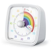 1 PC vizualinis laikmatis su naktine šviesa, 60 minučių atgalinės atskaitos laikmatis vaikams ir suaugusiems, tylus klasės laikmatis namams, mokyklai white