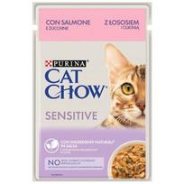 Kaitės maistas Purina Cat Chow Sensitive lašiša su cukinija, 85 g