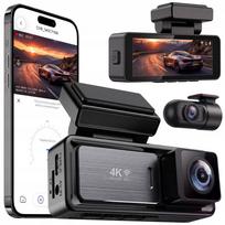 4K Ultra HD vaizdo registratorius su GPS, WiFi ir galine kamera