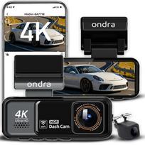 4K Ultra HD vaizdo registratorius su GPS, WiFi ir galinio vaizdo kamera