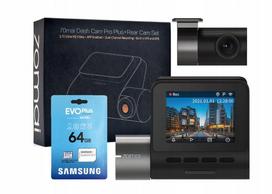 Vaizdo registratorius 70mai A500S su galine kamera RC06 ir Samsung 64GB kortele